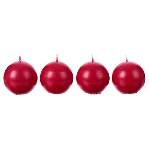 velas cor de vinho redondas 5 cm 4 pecas