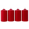 Velas brilhantes vermelhas conjunto para Advento